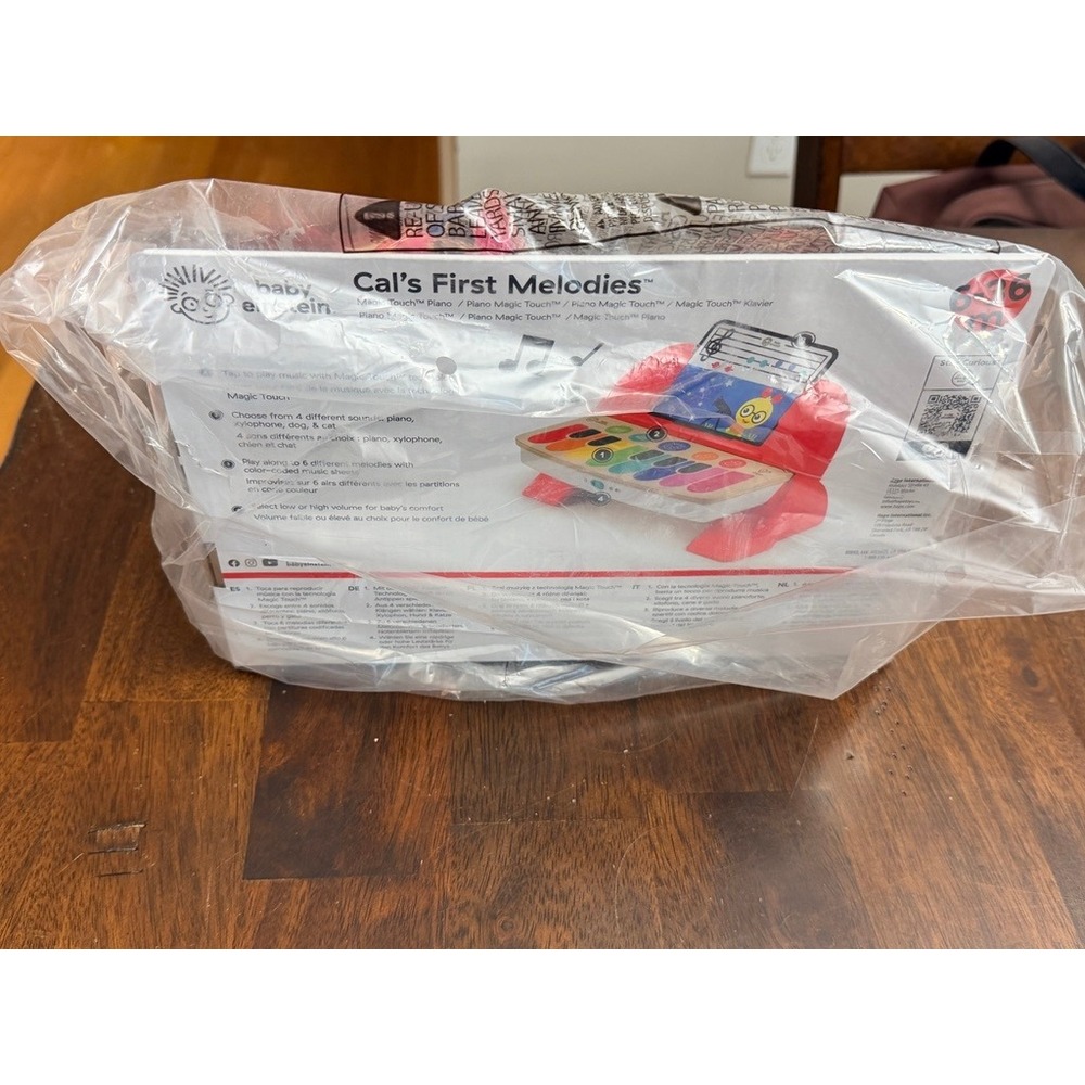 Baby Einstein Cal's First Melodies Piano Unisex 6-36M Red Wood Magic Touch NWT - Picture 3 of 3
